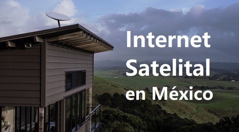Casa de campo con antena de internet satelital en México